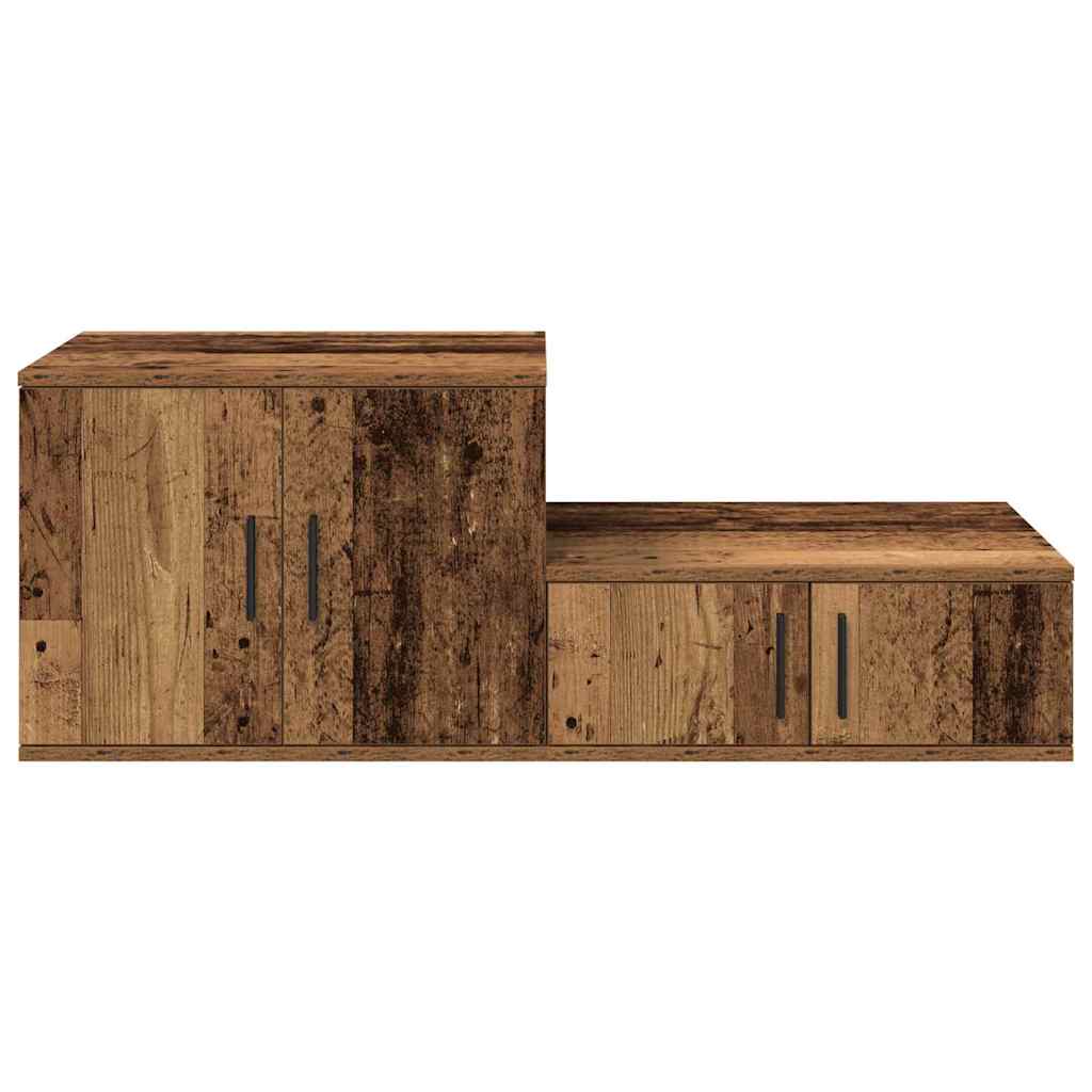 Storage Cabinet 2 pcs Old Wood 118 x 41 x 40 cm Engineered Wood