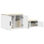 Storage Cabinet 2 pcs White 108 x 41 x 40 cm Engineered Wood