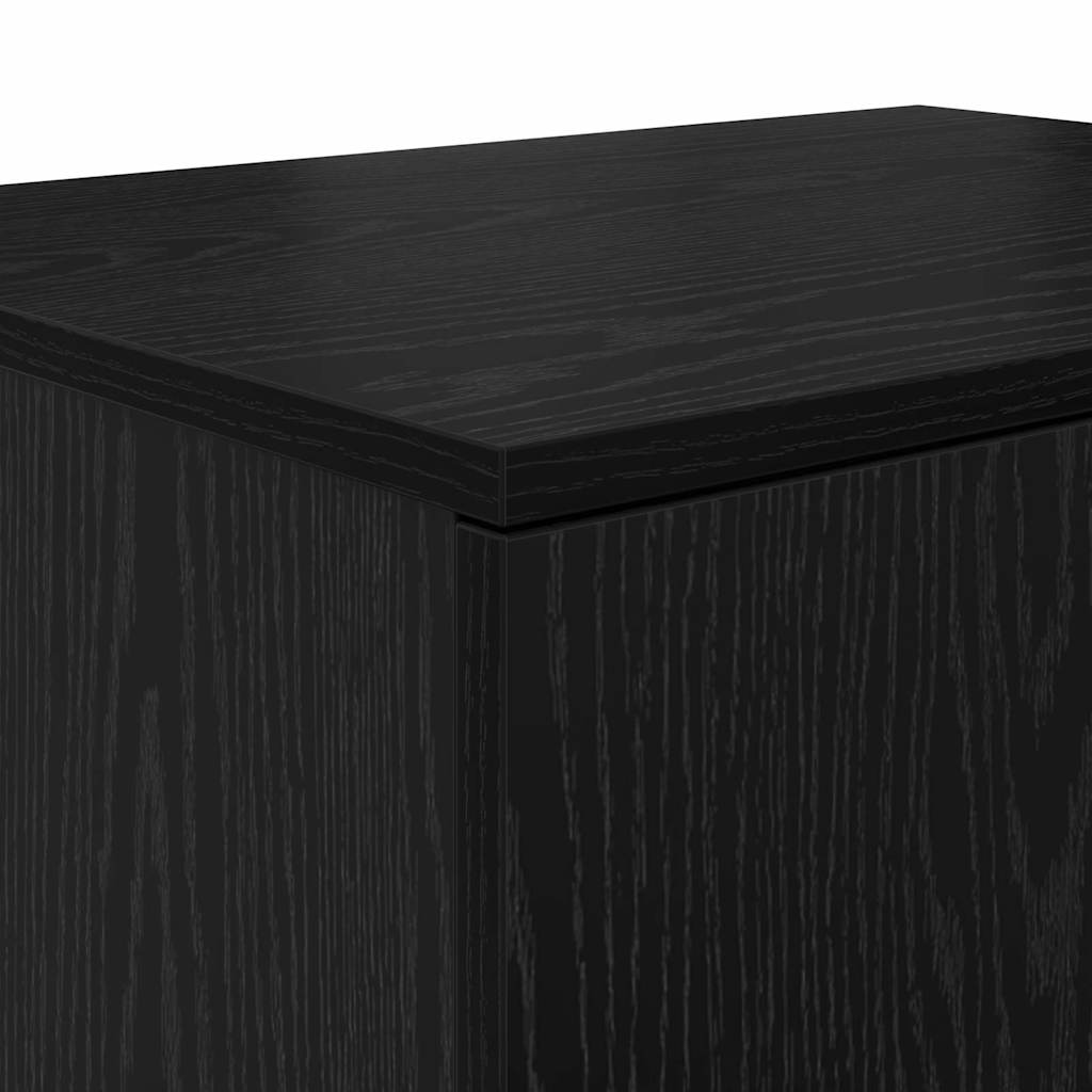 Storage Cabinet 2 pcs Black Oak 108 x 41 x 40 cm