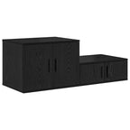 Storage Cabinet 2 pcs Black Oak 108 x 41 x 40 cm