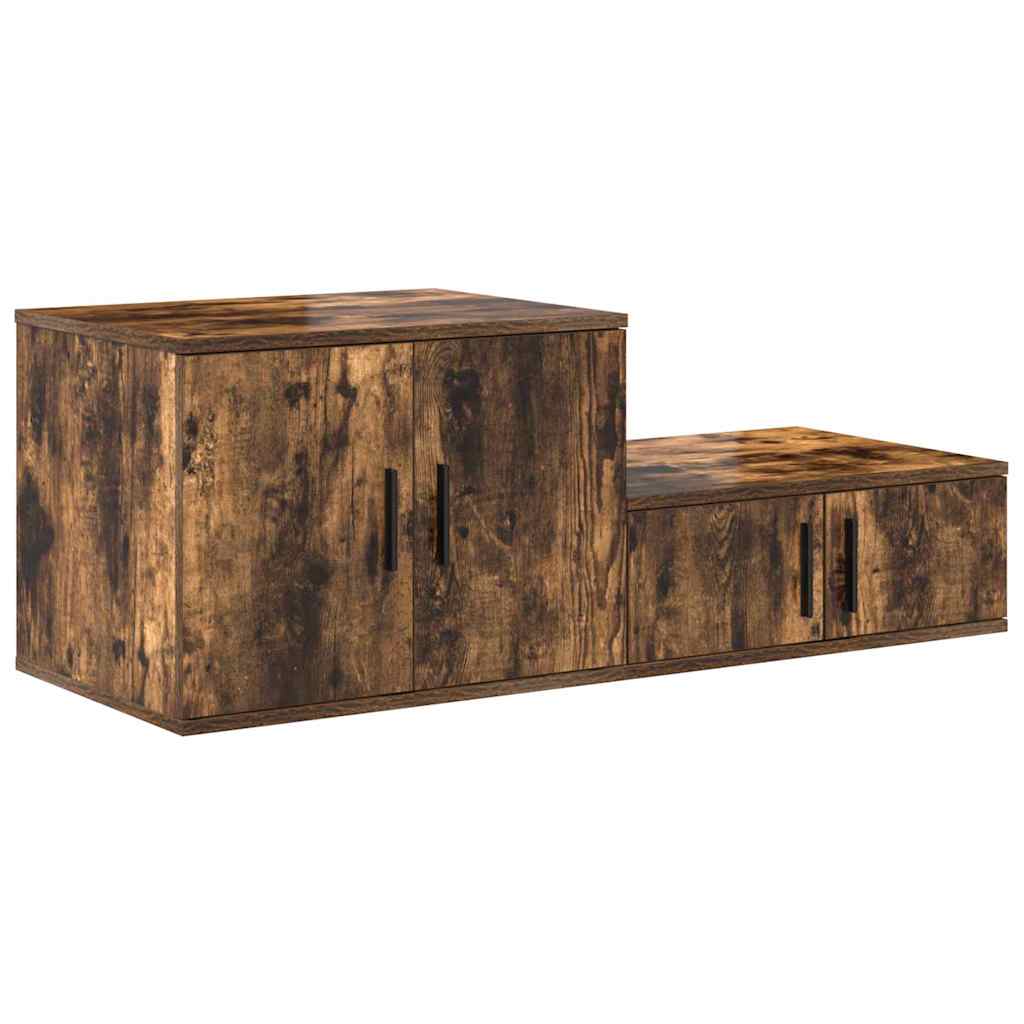 Storage Cabinet 2 pcs Smoked Oak 108 x 41 x 40 cm