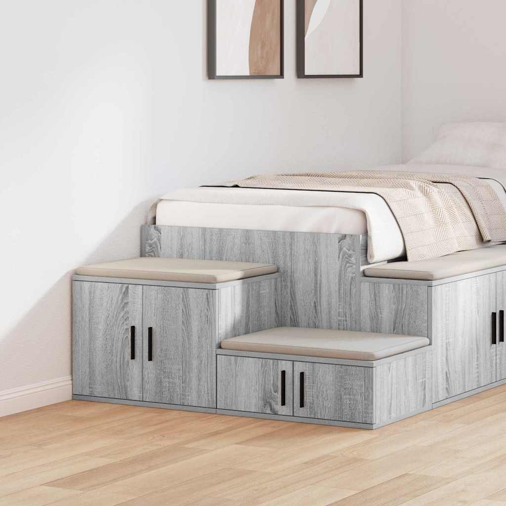Storage Cabinet 2 pcs Grey Sonoma 108 x 41 x 40 cm