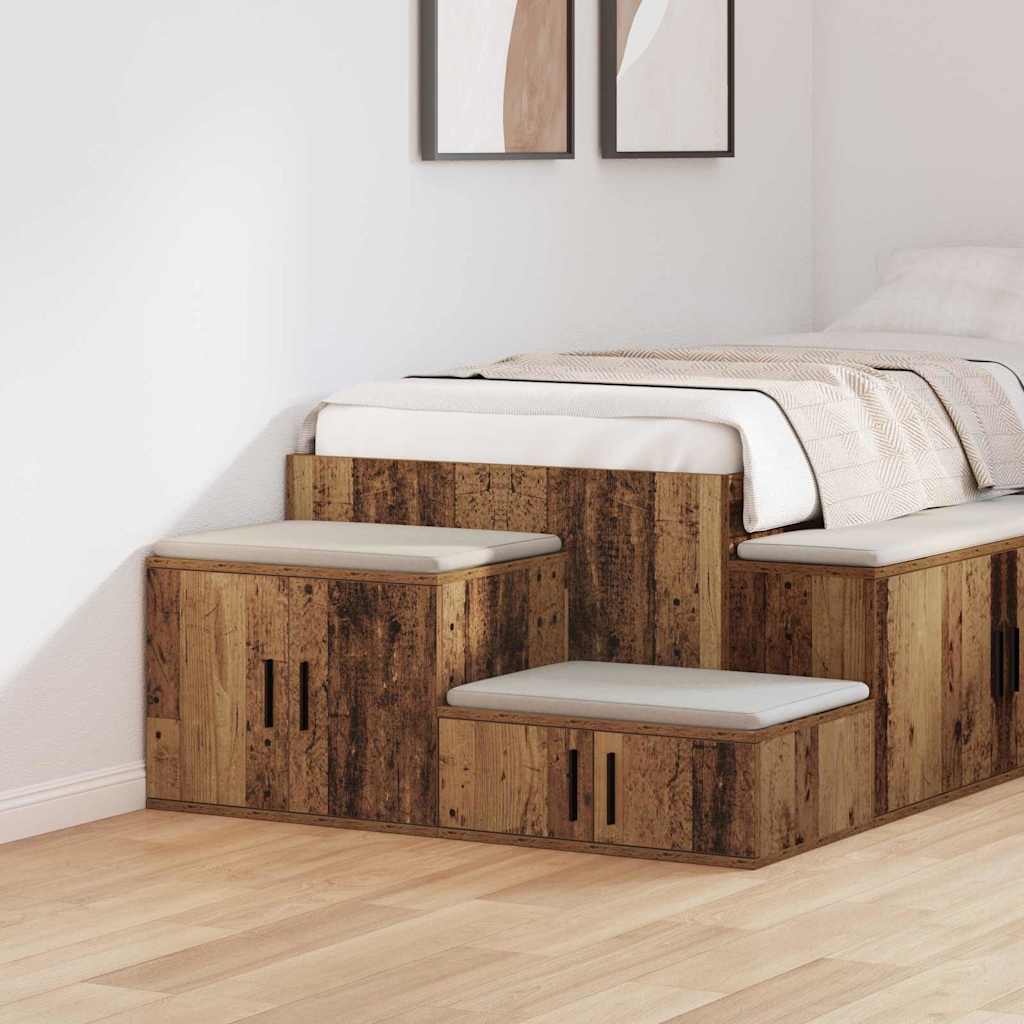 Storage Cabinet 2 pcs Old Wood 108 x 41 x 40 cm Engineered Wood