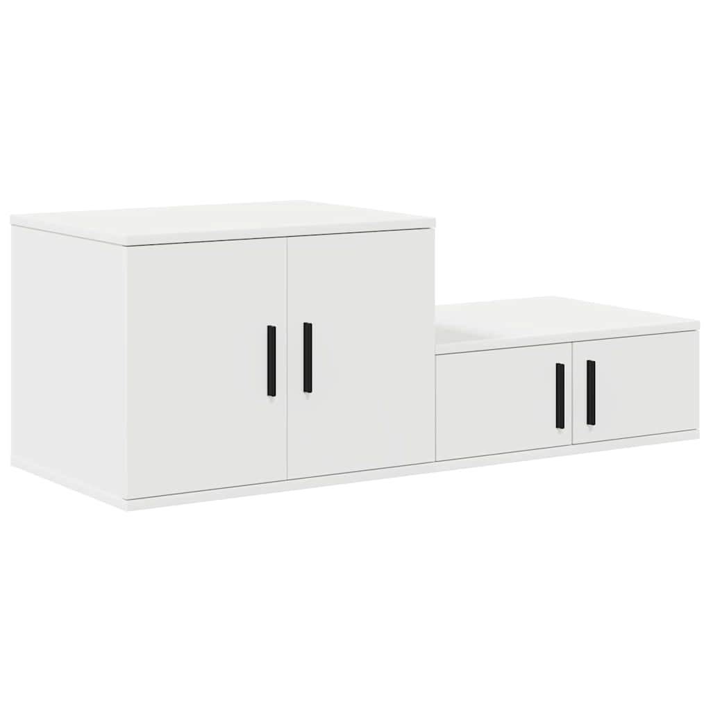 Storage Cabinet 2 pcs White 103 x 41 x 40 cm Engineered Wood