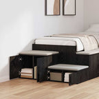 Storage Cabinet 2 pcs Black Oak 103 x 41 x 40 cm