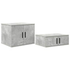 Storage Cabinet 2 pcs Concrete Grey 103 x 41 x 40 cm