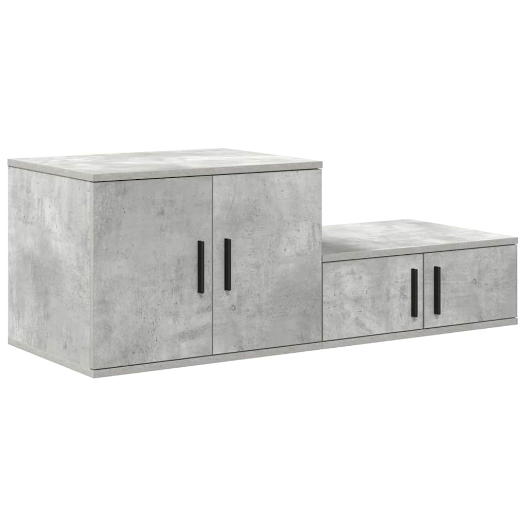 Storage Cabinet 2 pcs Concrete Grey 103 x 41 x 40 cm