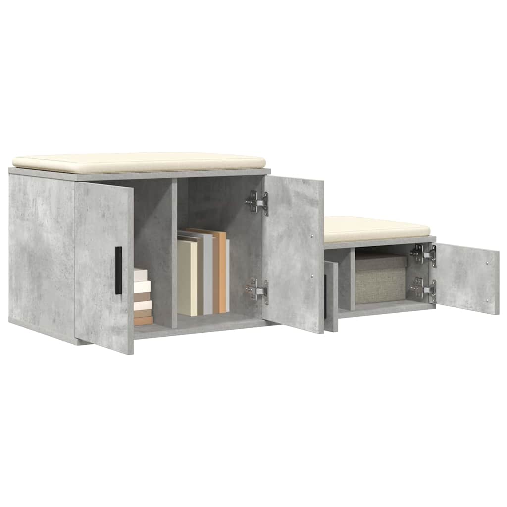 Storage Cabinet 2 pcs Concrete Grey 103 x 41 x 40 cm