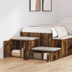 Storage Cabinet 2 pcs Smoked Oak 103 x 41 x 40 cm