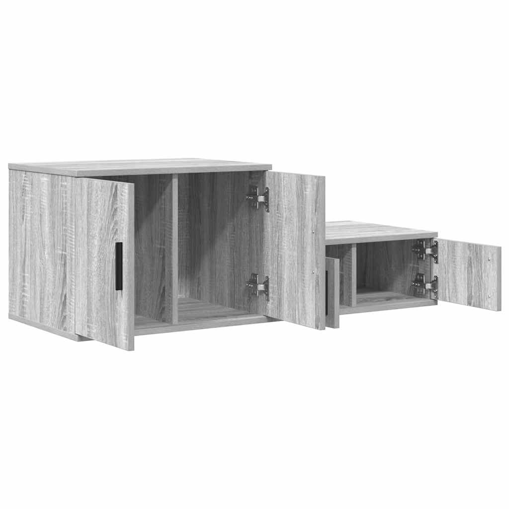 Storage Cabinet 2 pcs Grey Sonoma 103 x 41 x 40 cm