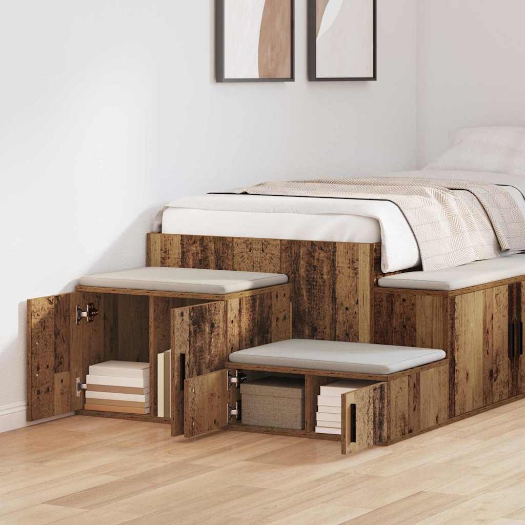 Storage Cabinet 2 pcs Old Wood 103 x 41 x 40 cm Engineered Wood