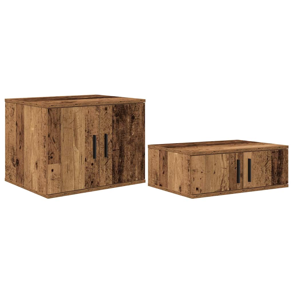 Storage Cabinet 2 pcs Old Wood 103 x 41 x 40 cm Engineered Wood