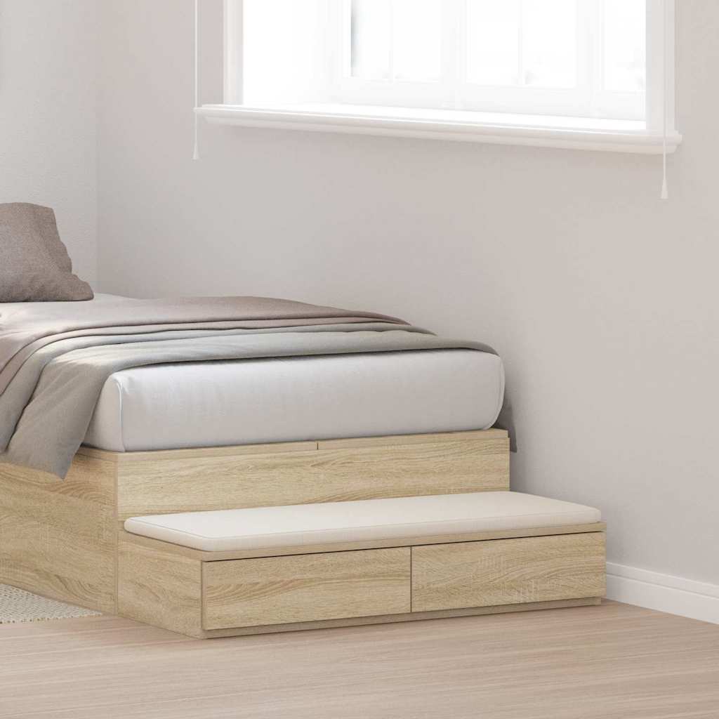 Bed Drawers Sonoma Oak 100 x 36.5 x 16.5 cm Engineered Wood