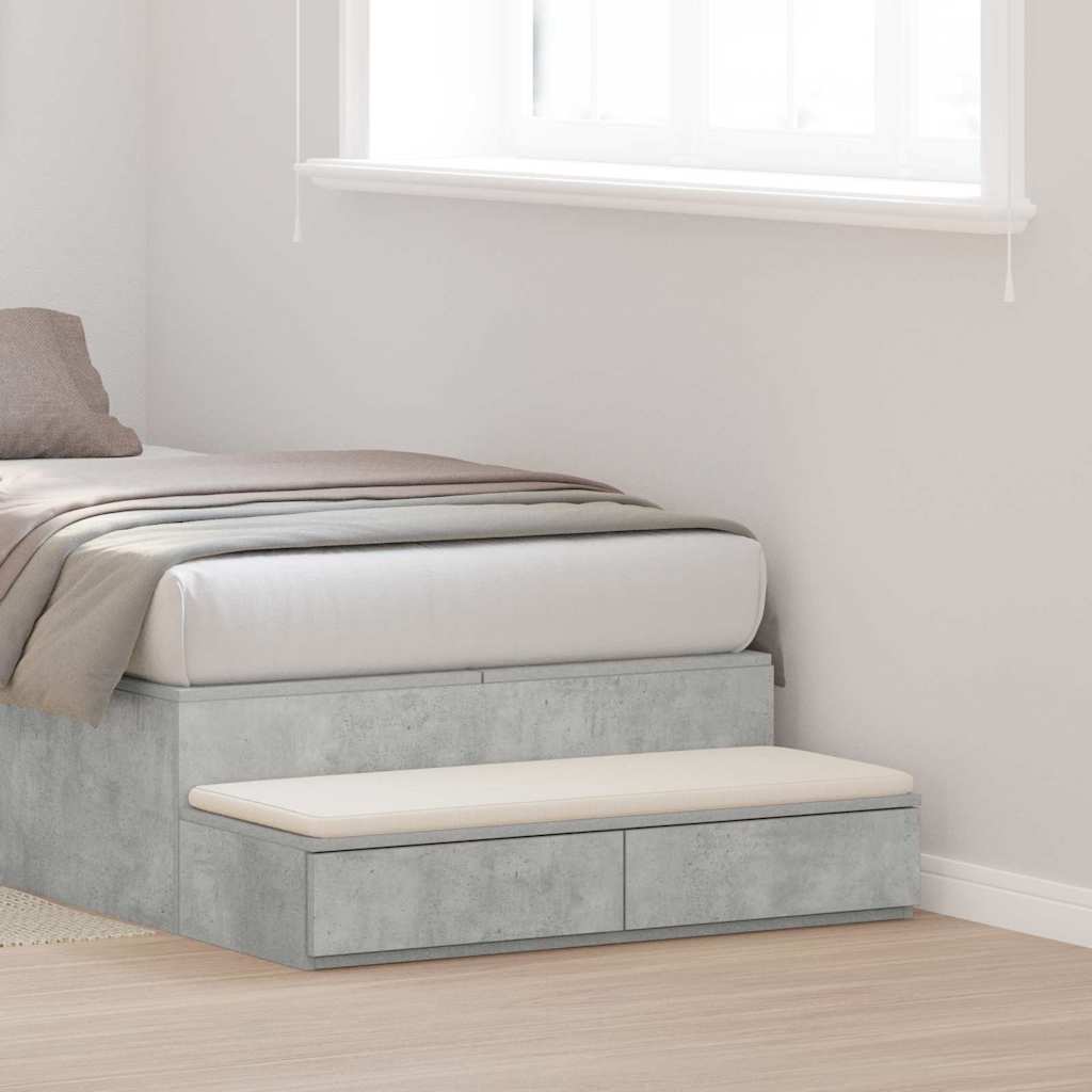 Bed Drawers Concrete Grey 100 x 36.5 x 16.5 cm Engineered Wood