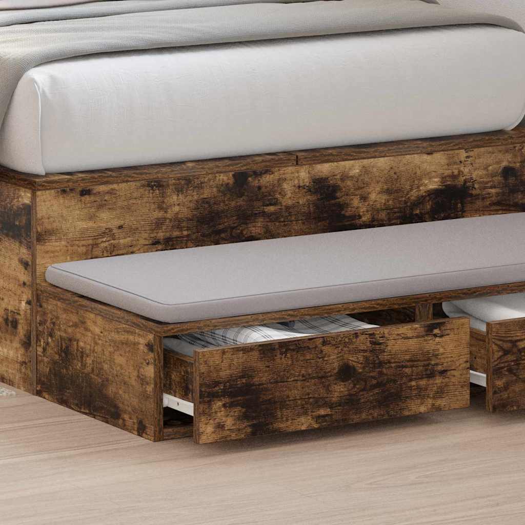 Bed Drawers Smoked Oak 100 x 36.5 x 16.5 cm Engineered Wood