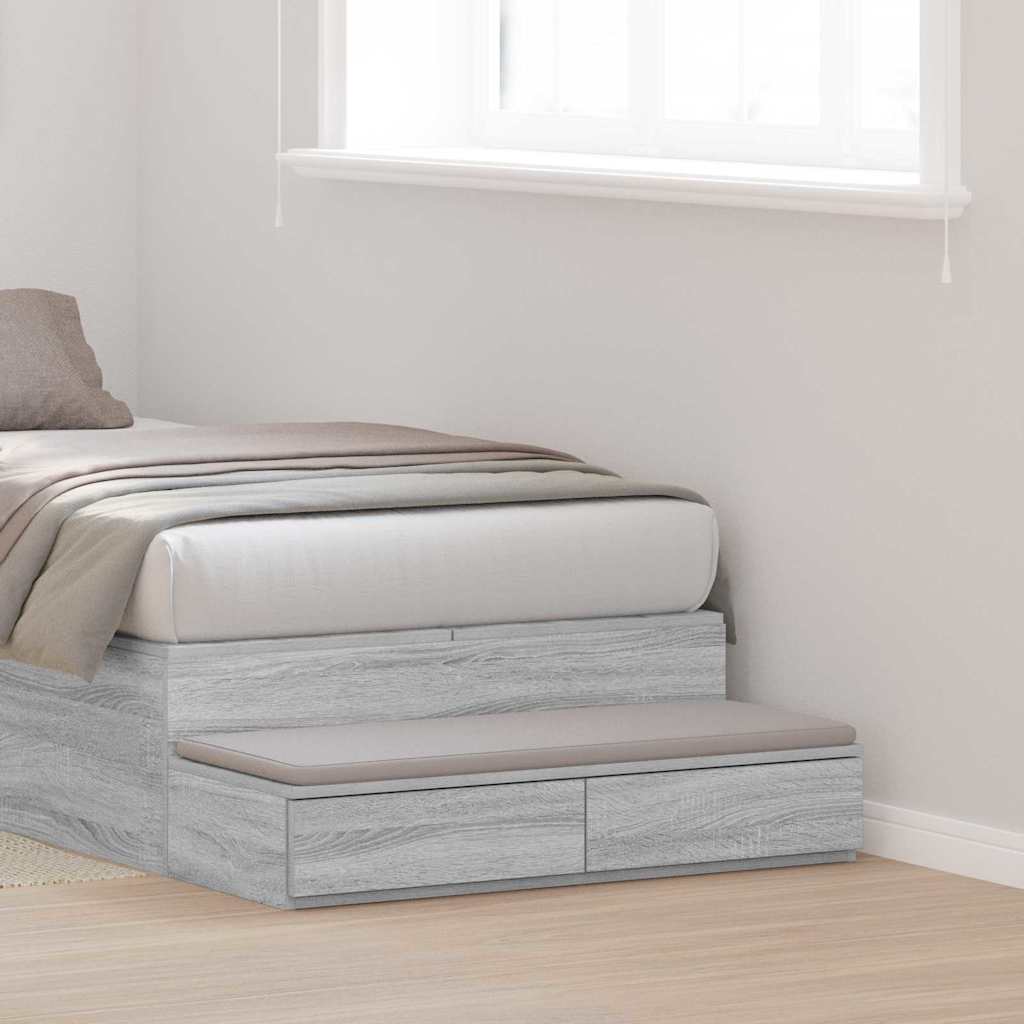 Bed Drawers Grey Sonoma 100 x 36.5 x 16.5 cm Engineered Wood