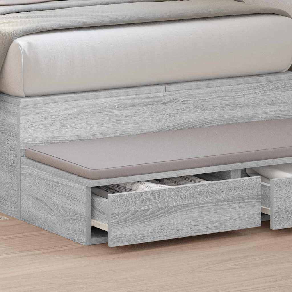 Bed Drawers Grey Sonoma 100 x 36.5 x 16.5 cm Engineered Wood