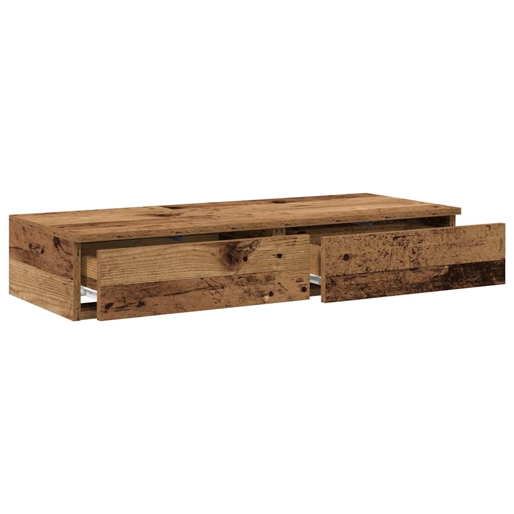 Bed Drawers Old Wood 100 x 36.5 x 16.5 cm Engineered Wood