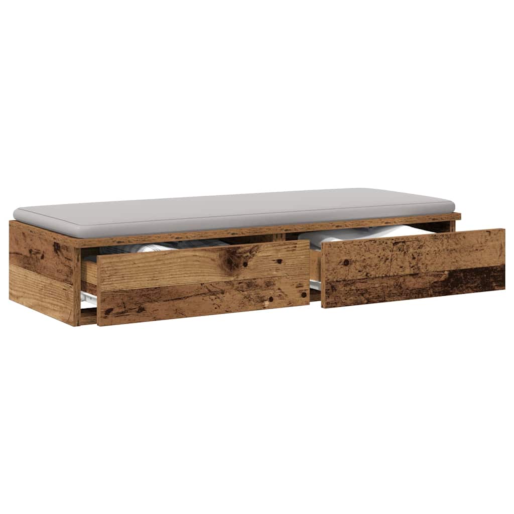 Bed Drawers Old Wood 100 x 36.5 x 16.5 cm Engineered Wood