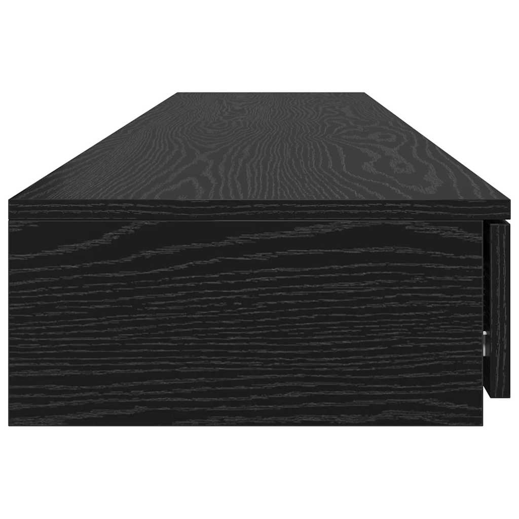 Bed Drawers Black Oak 200 x 36.5 x 16.5 cm Engineered Wood