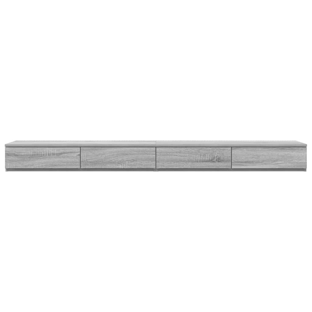 Bed Drawers Grey Sonoma 200 x 36.5 x 16.5 cm Engineered Wood