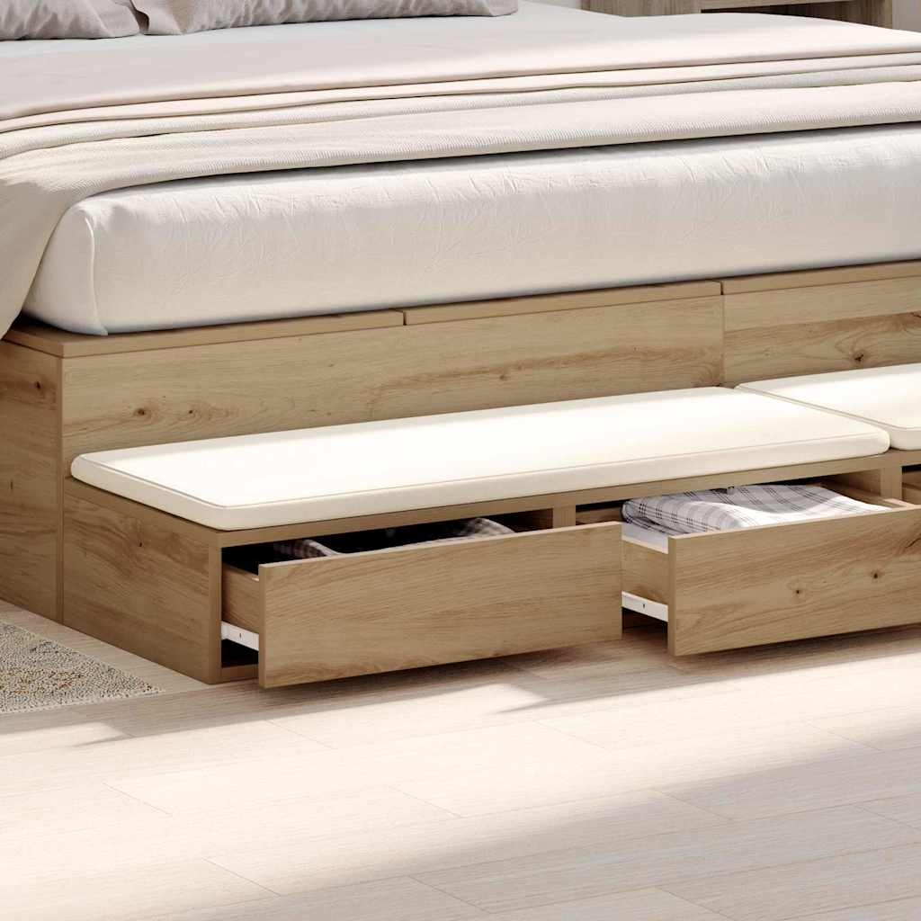 Bed Drawers Artisan Oak 200 x 36.5 x 16.5 cm Engineered Wood