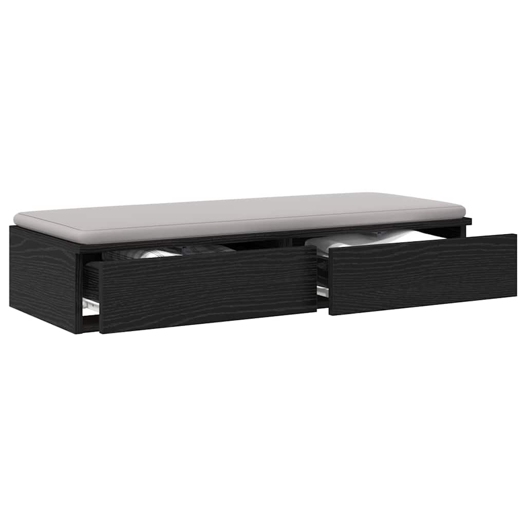 Bed Drawers Black Oak 80 x 36.5 x 16.5 cm Engineered Wood