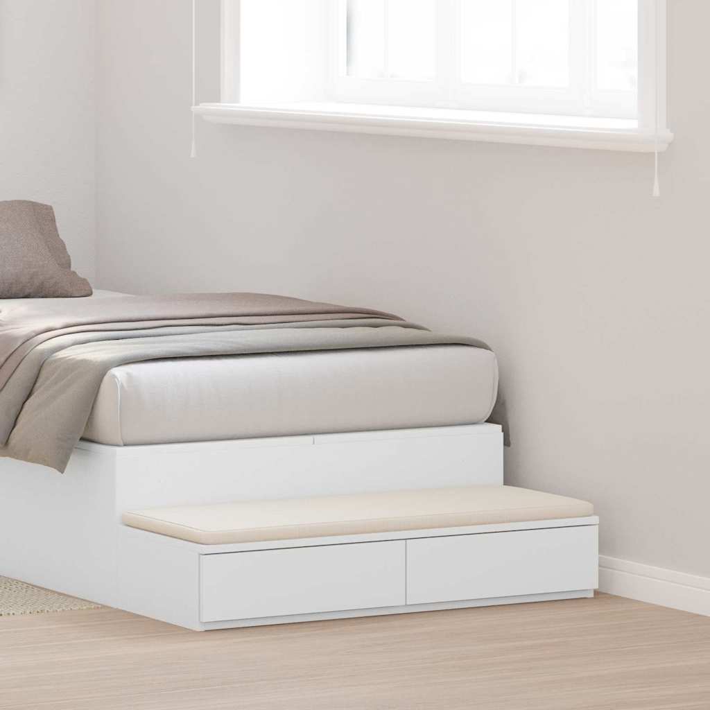 Bed Drawers White 90 x 36.5 x 16.5 cm Engineered Wood