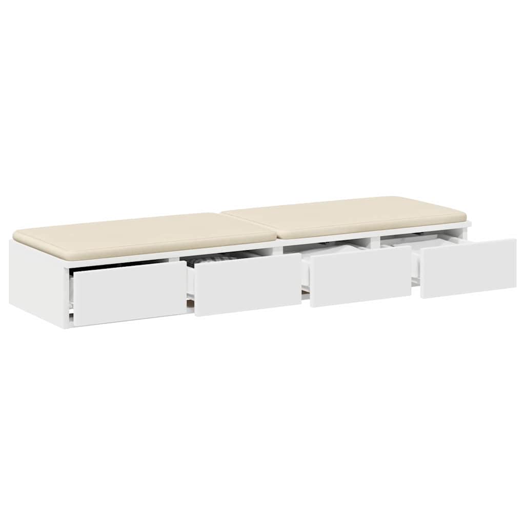 Bed Drawers White 120 x 36.5 x 16.5 cm Engineered Wood