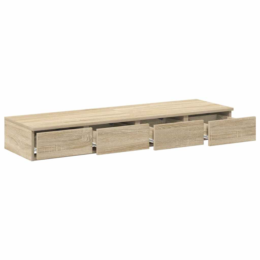 Bed Drawers Sonoma Oak 120 x 36.5 x 16.5 cm Engineered Wood