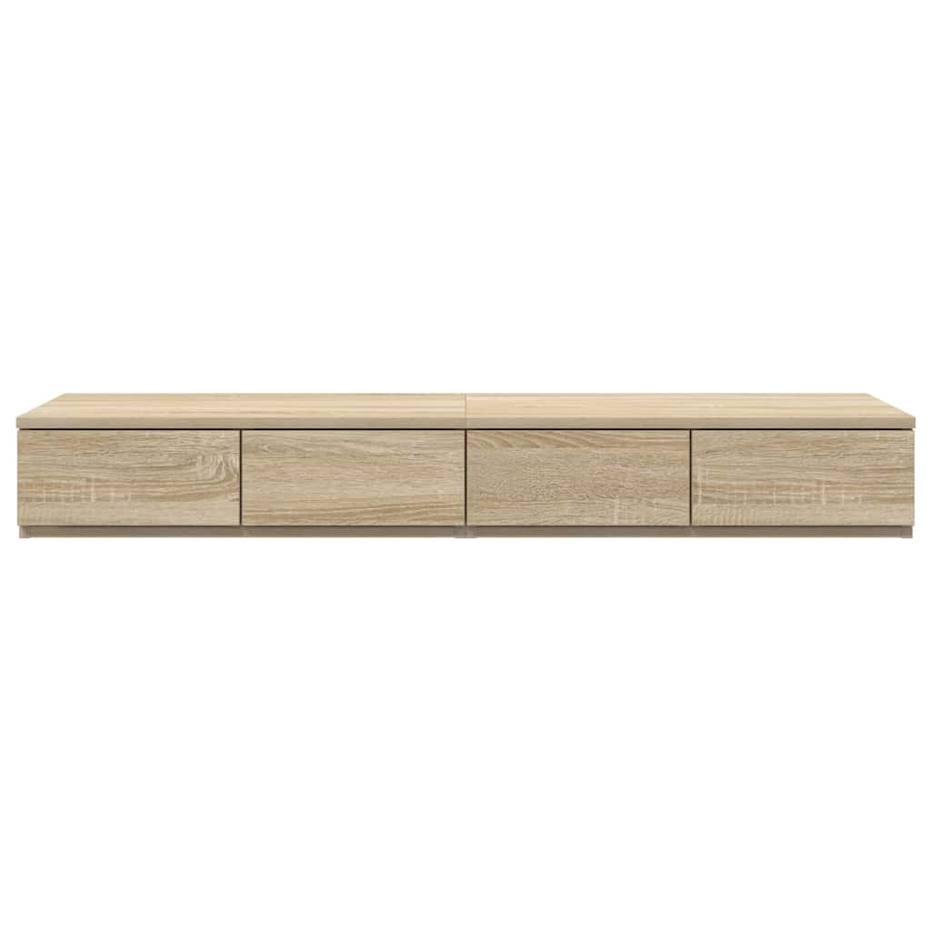 Bed Drawers Sonoma Oak 120 x 36.5 x 16.5 cm Engineered Wood