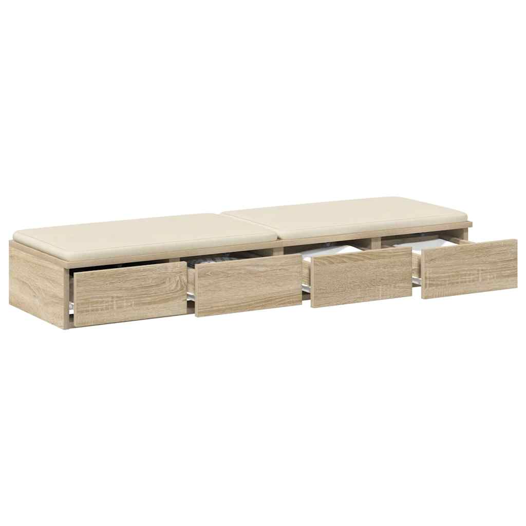 Bed Drawers Sonoma Oak 120 x 36.5 x 16.5 cm Engineered Wood