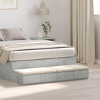 Bed Drawers Concrete Grey 120 x 36.5 x 16.5 cm Engineered Wood