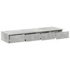 Bed Drawers Concrete Grey 120 x 36.5 x 16.5 cm Engineered Wood
