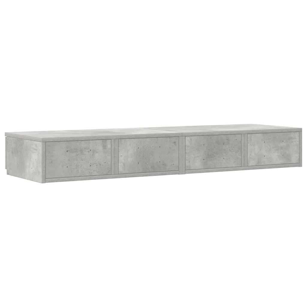 Bed Drawers Concrete Grey 120 x 36.5 x 16.5 cm Engineered Wood
