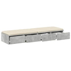Bed Drawers Concrete Grey 120 x 36.5 x 16.5 cm Engineered Wood
