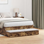 Bed Drawers Smoked Oak 120 x 36.5 x 16.5 cm Engineered Wood