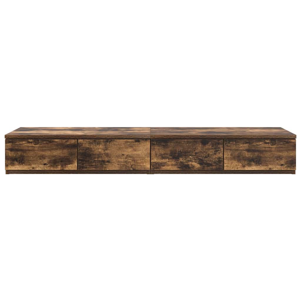 Bed Drawers Smoked Oak 120 x 36.5 x 16.5 cm Engineered Wood