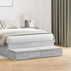 Bed Drawers Grey Sonoma 120 x 36.5 x 16.5 cm Engineered Wood