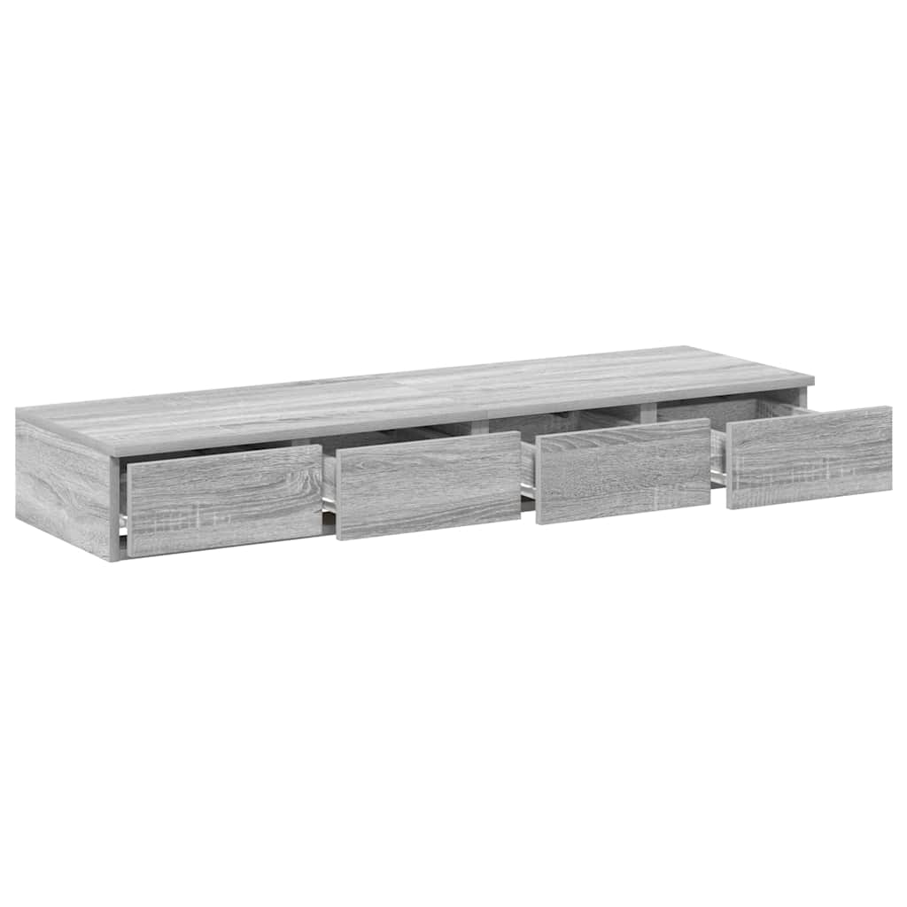 Bed Drawers Grey Sonoma 120 x 36.5 x 16.5 cm Engineered Wood