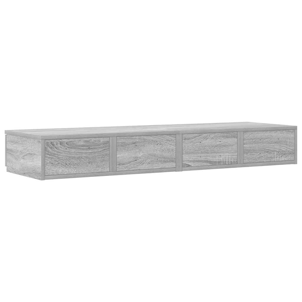 Bed Drawers Grey Sonoma 120 x 36.5 x 16.5 cm Engineered Wood