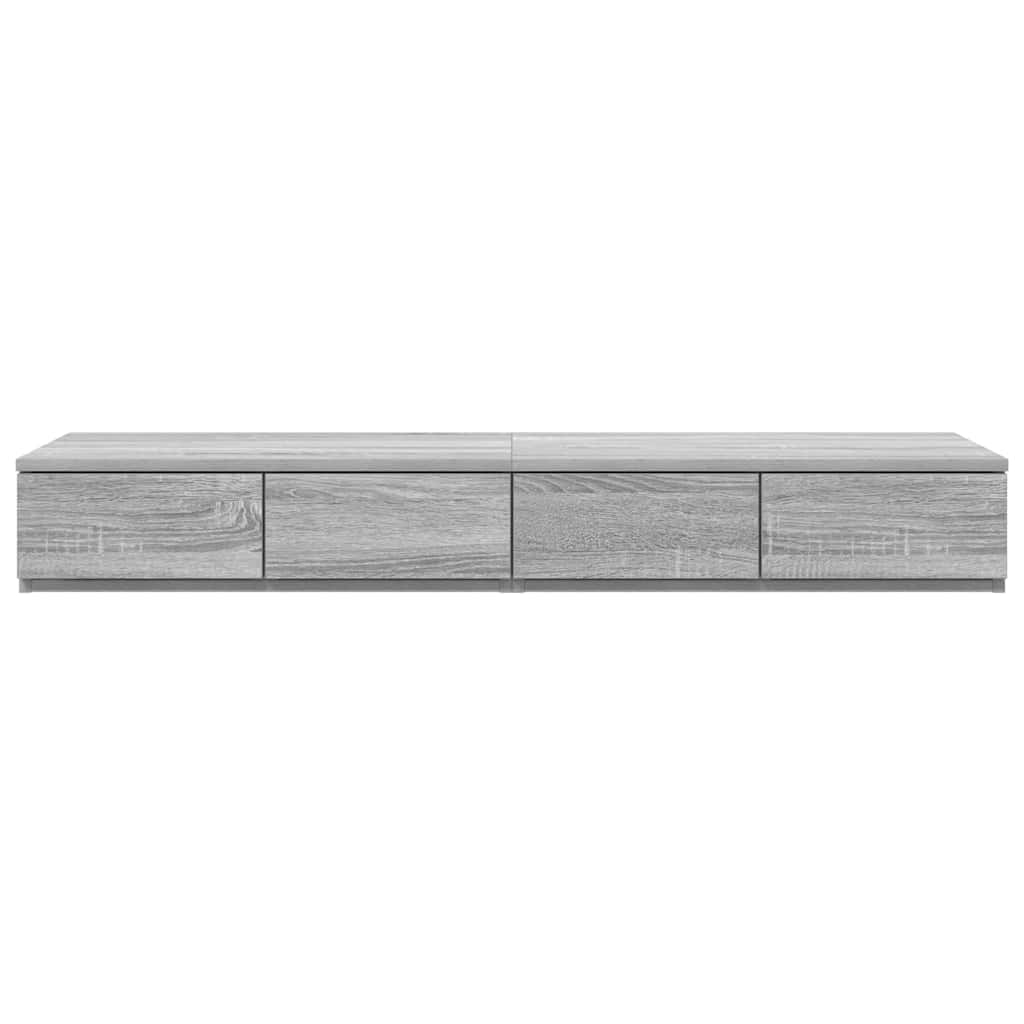 Bed Drawers Grey Sonoma 120 x 36.5 x 16.5 cm Engineered Wood