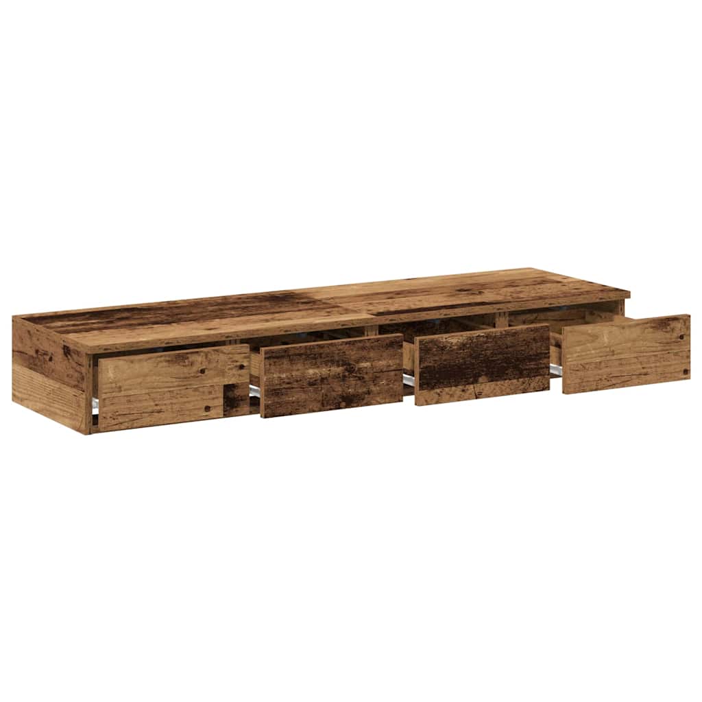 Bed Drawers Old Wood 120 x 36.5 x 16.5 cm Engineered Wood