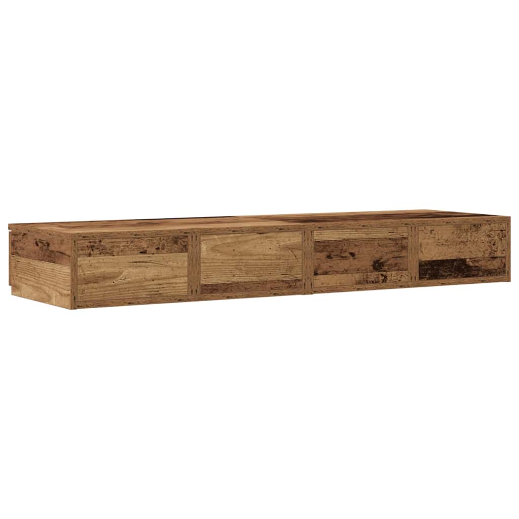 Bed Drawers Old Wood 120 x 36.5 x 16.5 cm Engineered Wood
