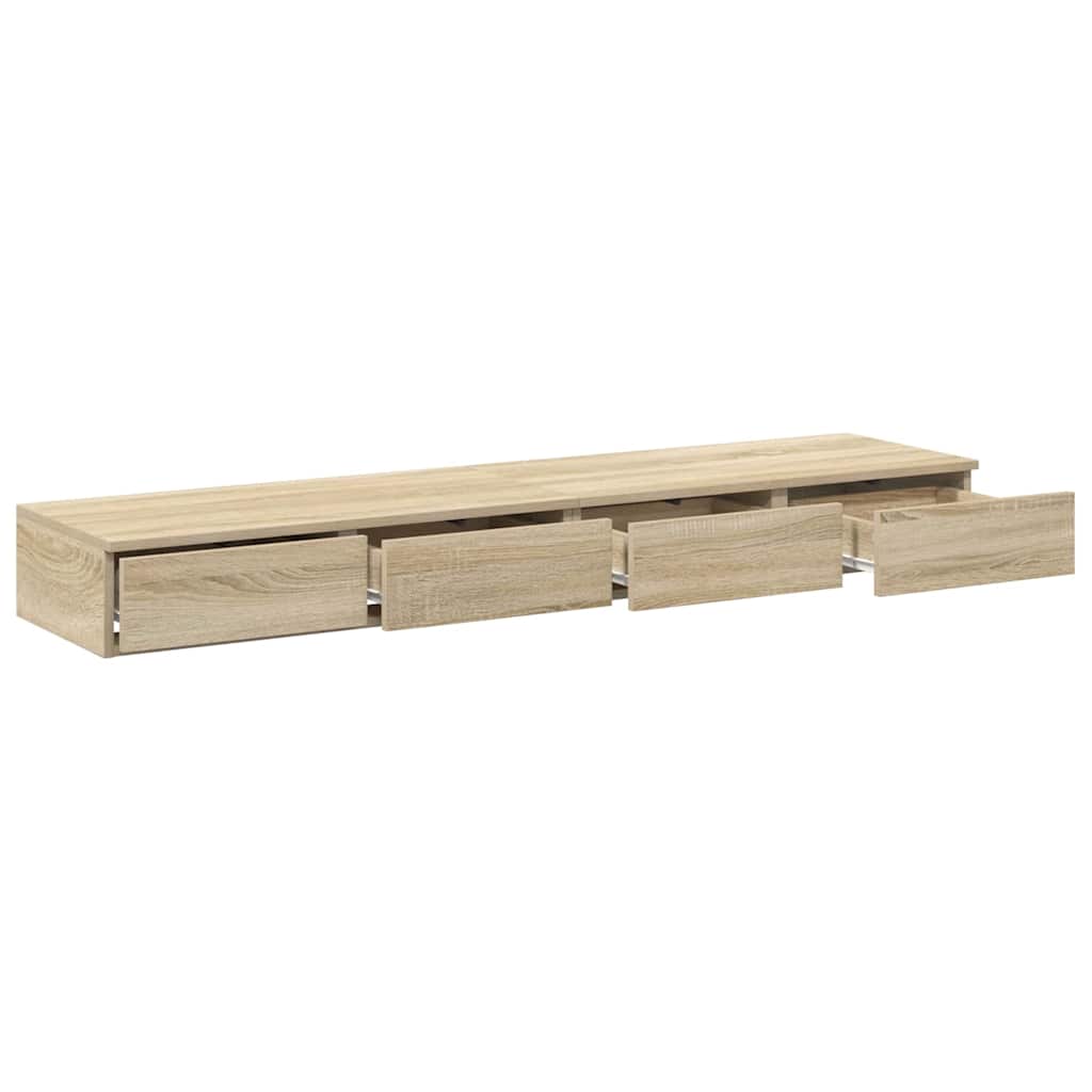 Bed Drawers Sonoma Oak 140 x 36.5 x 16.5 cm Engineered Wood