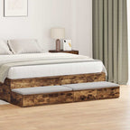 Bed Drawers Smoked Oak 140 x 36.5 x 16.5 cm Engineered Wood