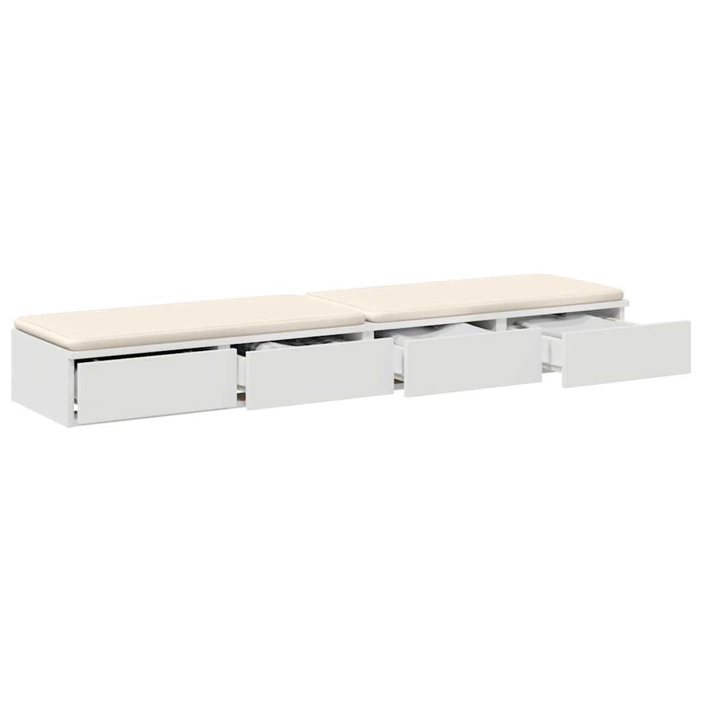 Bed Drawers White 150 x 36.5 x 16.5 cm Engineered Wood