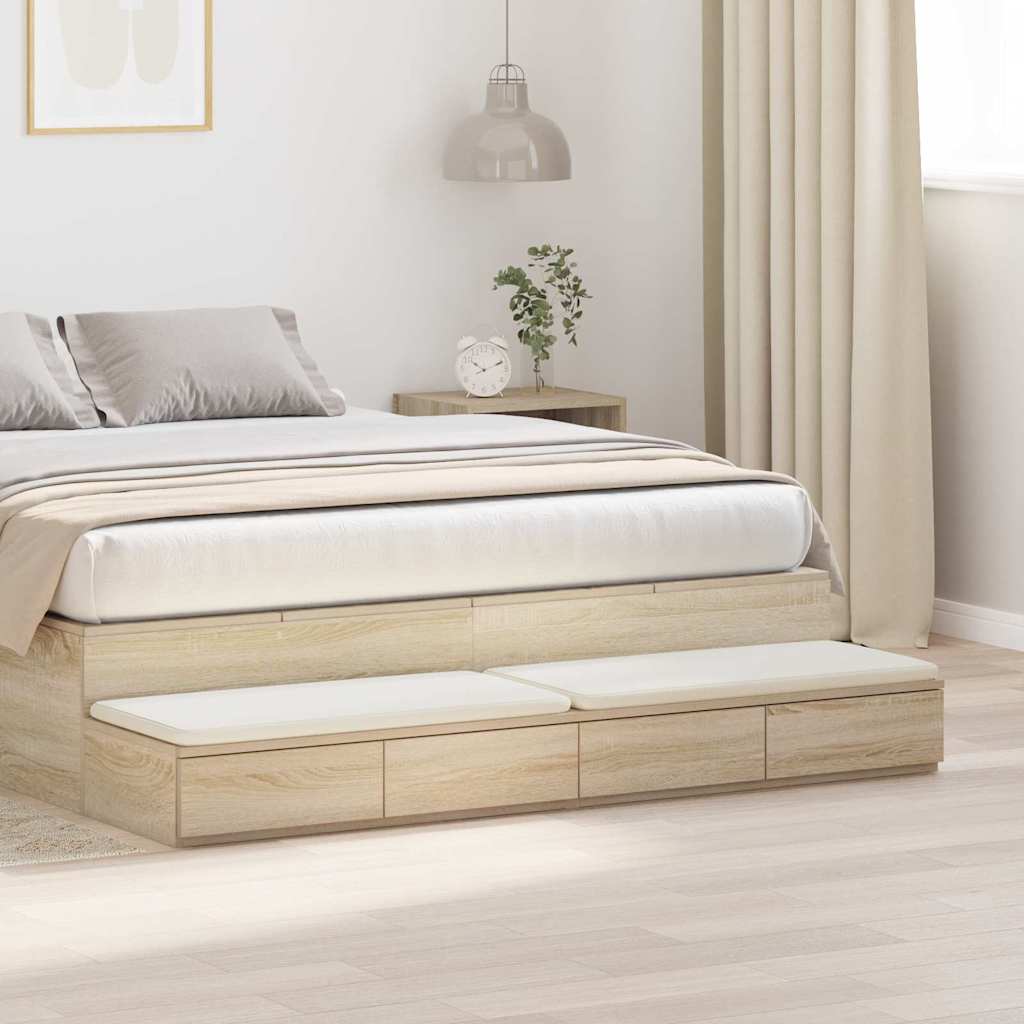 Bed Drawers Sonoma Oak 150 x 36.5 x 16.5 cm Engineered Wood