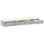 Bed Drawers Concrete Grey 150 x 36.5 x 16.5 cm Engineered Wood