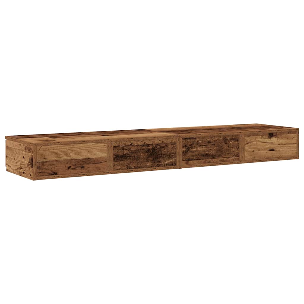Bed Drawers Old Wood 150 x 36.5 x 16.5 cm Engineered Wood